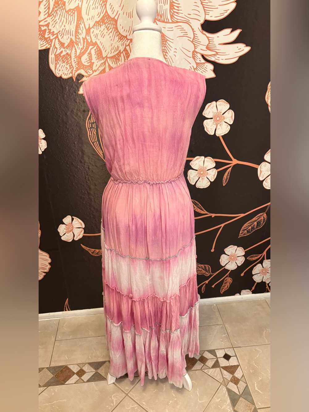 NWT Papa Pia Luxe Pink Embellished Maxi Dress | One Size - Picture 10 of 15